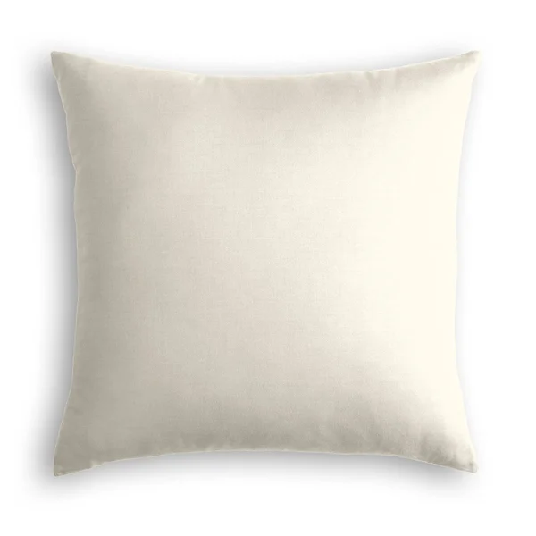 Off White Linen Throw Pillow - 16 x 16 - Off-White