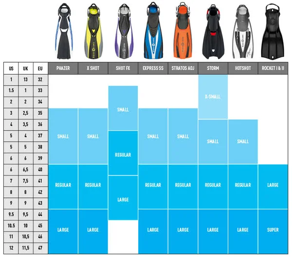 Aqua Lung Fins Stratos Adjustable Black XL