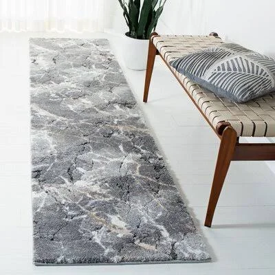 Makenna Power Loom Gray/Beige Rug Gold Flamingo Rug Size: Runner 2&2x22 x 9&