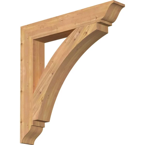 Ekena Millwork BKT06X38X38THR01SWR 5 1/2x22W x 38x22D x 38x22H Thorton Traditional Smooth Bracket, Western Red Cedar