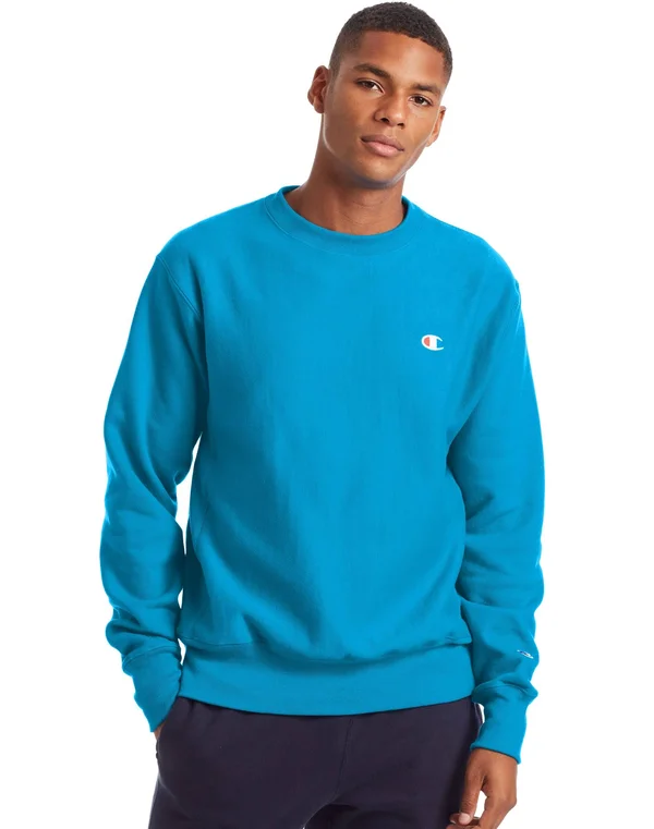 Champion Life Adult REVERSE Weave Crew - XS, Deep Blue Water, Men's