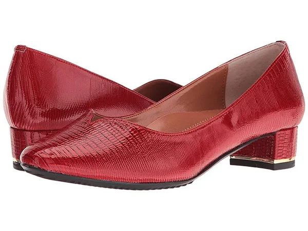Women's J. Renee Bambalina Low Block Heel Pump, Size: 9, Red