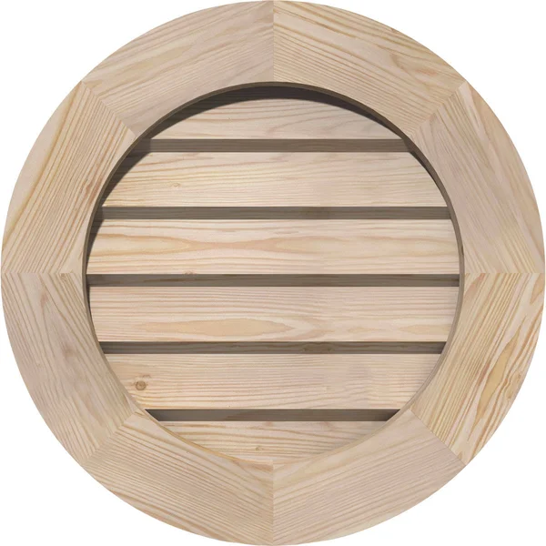Ekena Millwork GVWRO22X2202SDUPI 22x22W x 22x22H Round Gable Vent (27x22W x 27x22H Frame Size): Unfinished - Non-Functional, Smoo