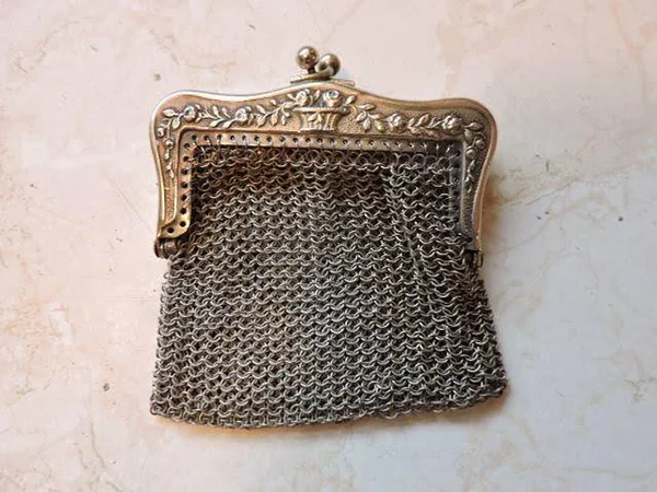 Chain Mal Change Purse Unique Collectible Chain Mail 3 Compartments Chain Mal Vintage Silver Color Coin Purse Vintage Money Hold