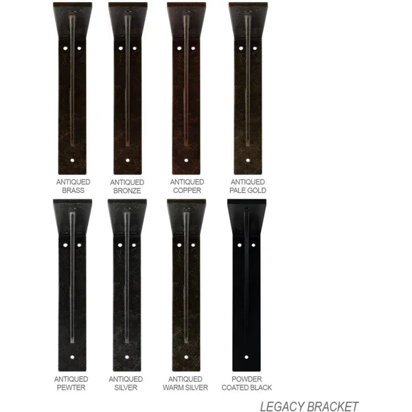 Ekena Millwork 2x22W x 24x22D x 24x22H Legacy Steel BRACKET - Antiqued Bronze