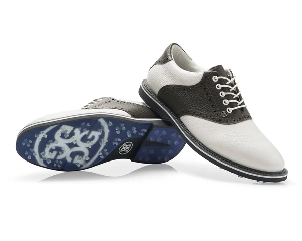 G/FORE Men's Saddle Gallivanter Golf Shoes - White/Grey, 12.5