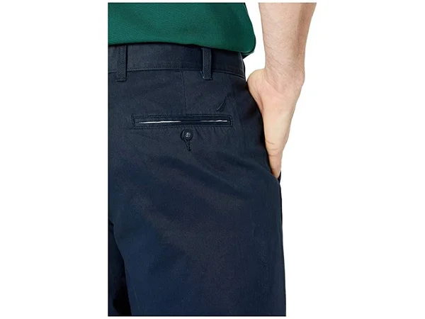 Nautica Men's Big & Tall Anchor Flat Front Twill Pants - True Navy