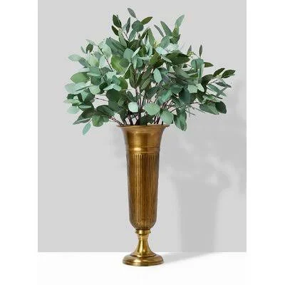 Juno Brass 20'' Indoor, Outdoor Metal Table Vase Rosdorf Park