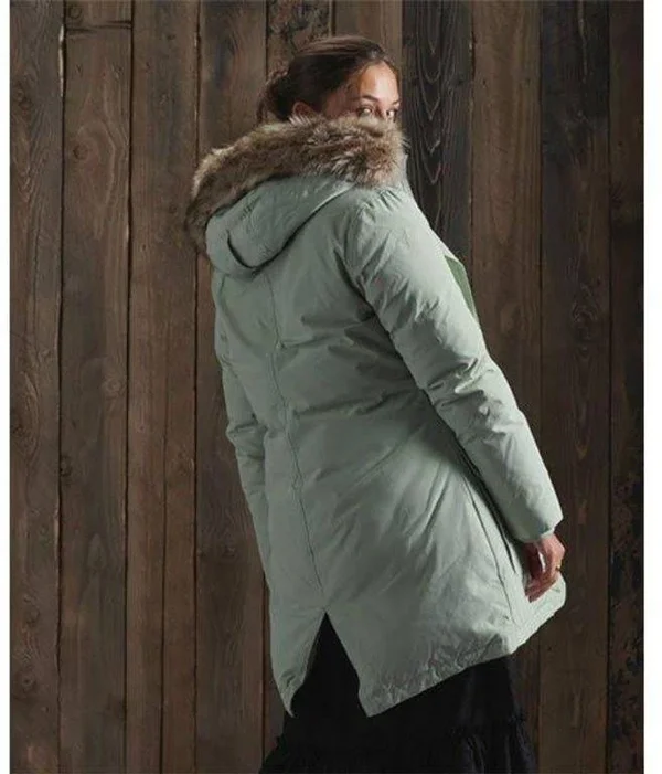 Superdry Women's Rookie Down Parka Coat - Silver