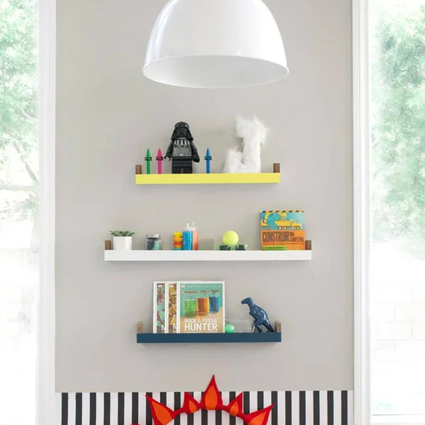 Nico & Yeye Minimo Modern Floating Shelf - Maple (Color: Black, Size: Large)