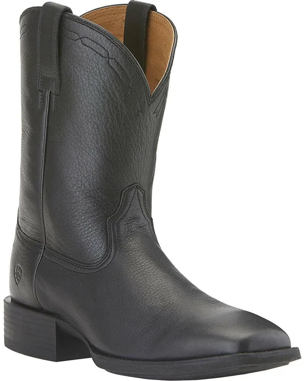Ariat Heritage Roper Wide Square Toe 8.5 Men's Black