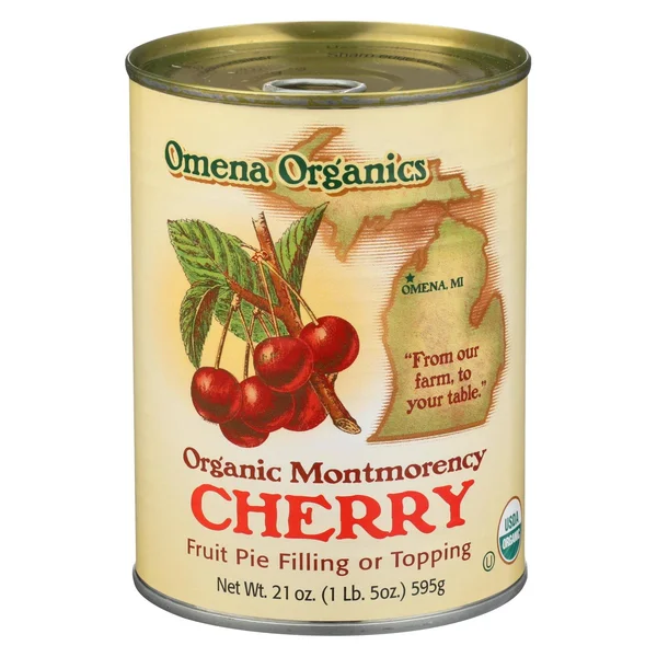 Case of 12 - Omena Organics Pie Fllng - Organic - Tart Cherry - 21 oz