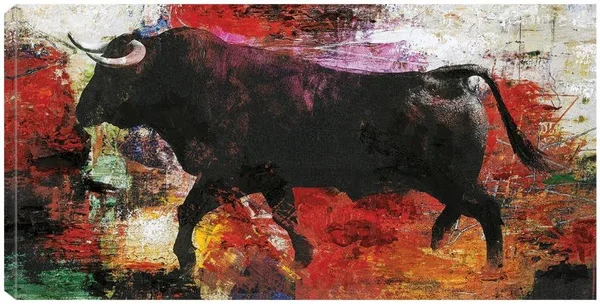 Bull Canvas Prints by Design Fabrikken 40x21 Fineartcanvas
