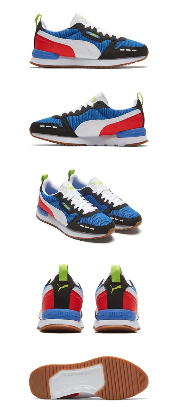Puma R78 &Palace Blue& Palace Blue/Black/White Marathon Running Shoes/Sneakers 373117-03 (US Size 8.5)