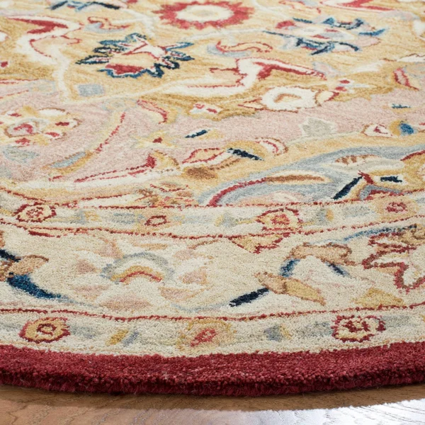 Safavieh Anatolia Gold/Ivory Area Rug; Round 6&