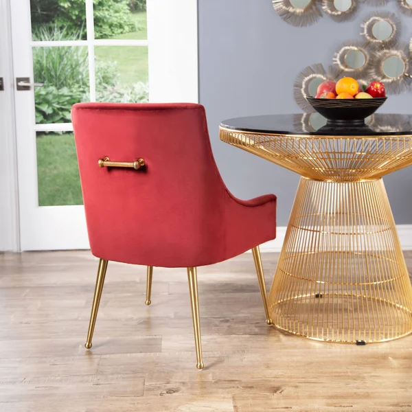Abbyson Blush Pink Helena Velvet Dining Chair