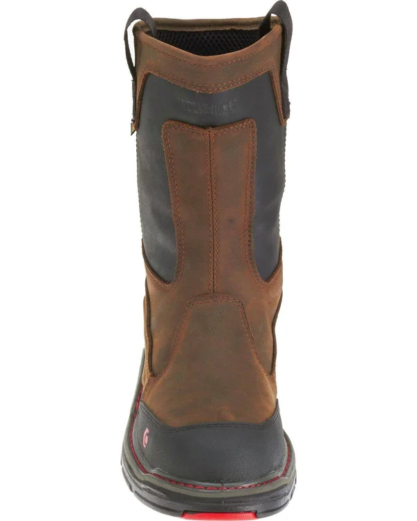 Wolverine Mens Brown/Black Leather Overman WP 10in EH Work Boots, 14