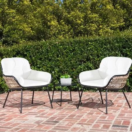 Bungalow Rose Anne 3 Piece Seating Group with CUSHION - White