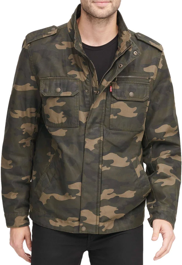 Levi&s Men's Washed Cotton Military Jacket
