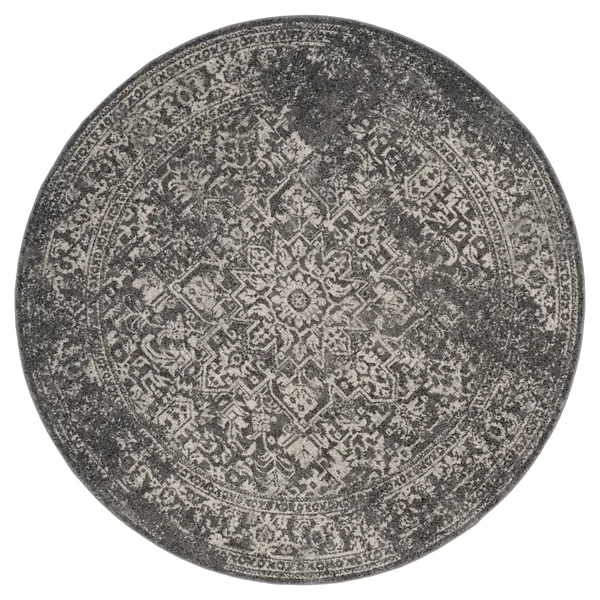 Safavieh Evoke EVK256D Grey, Ivory Rug 6&7x22 x 6&7x22 Round