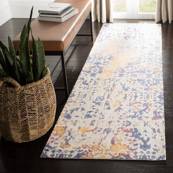 Safavieh Expression Ivory/Navy 6 ft. x 9 ft. Abstract Area Rug