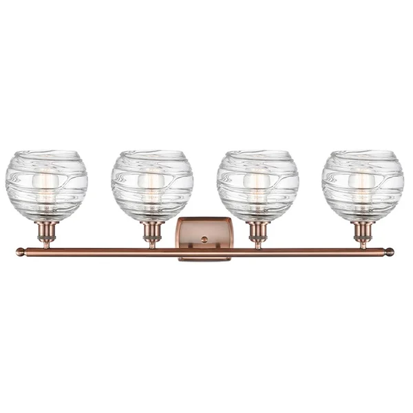 Innovations 516-4w-sn-g1213-8 Deco Swirl 4 Light 36 inch Bath Vanity Light in Brushed Satin Nickel
