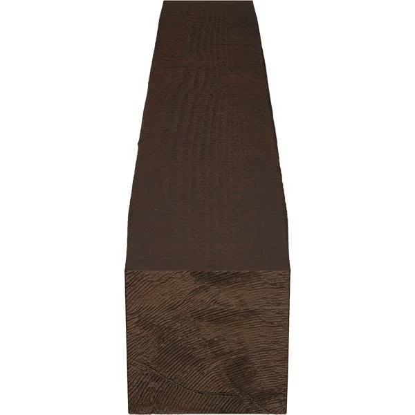 Ekena Millwork MANURS08X10X60ZH 8x22H x 10x22D x 60x22W Rough Sawn Faux Wood Fireplace Mantel - Premium Hickory