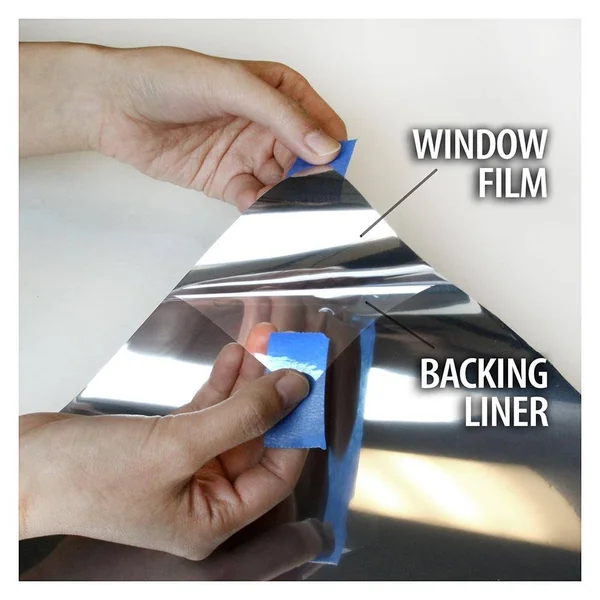 Bdf S4MS15 Security and One Way Mirror Silver 4 Mil Window Film 48in x 12ft by BuyDecorativeFilm