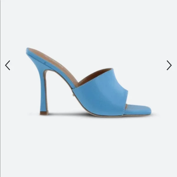 Flora Blue Kid Heels, Heels, Tony Bianco USA Blue Kid, 9.5