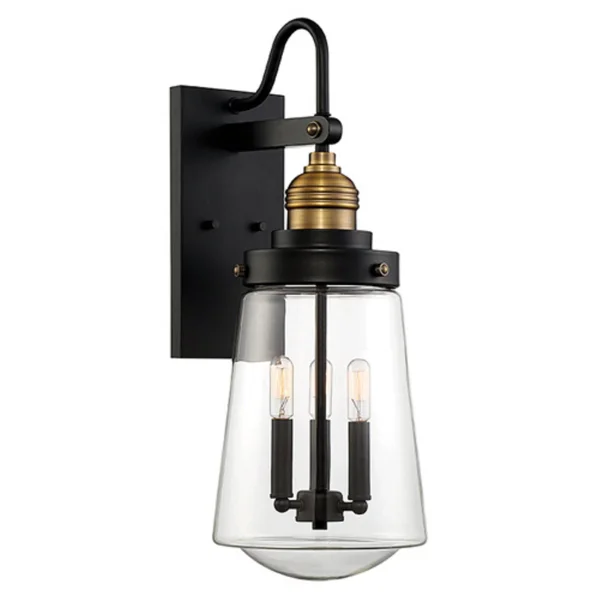 Macauley Vintage Black 3-Light Wall Lantern - Savoy House