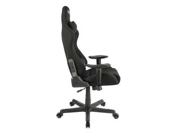 Techni Sport Black Fabric Ergonomic High Back Video Gaming Chair, Black