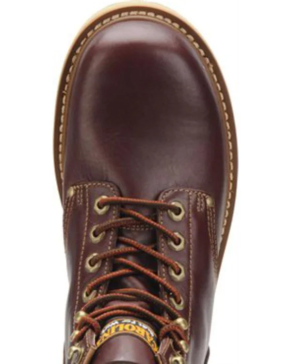 Carolina 6 in. Soft Broad Toe Wedge Boots Brown 9.5 D