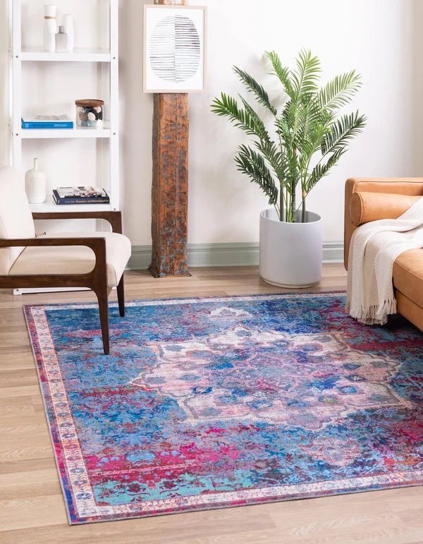 Renaissance 7 ft Square Tie Dye Area Rug