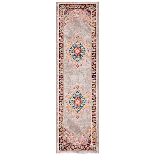 Safavieh Madison 200 Rug Collection MAD252F - Grey, Fuchsia - 9& x 12&