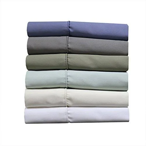 Soft Bamboo Cotton Blend Sheets Deep Pockets- Full - Sage - Green