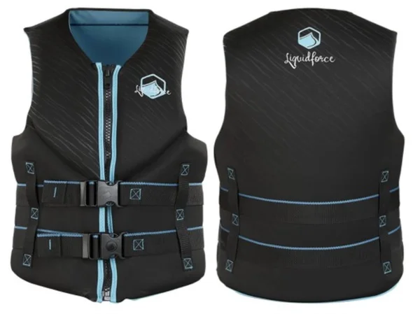 Liquid Force Women's Hinge Classic CGA Vest Black - Aqua-Medium