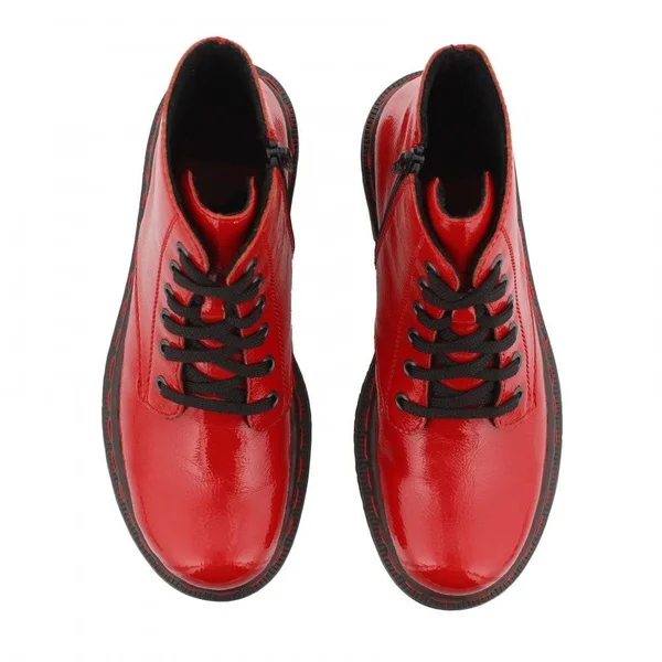 Rieker 76240-33 Red Patent 38 EU Womens Ankle Boots