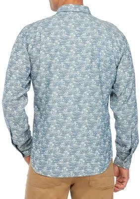 Tommy Bahama Men's Ponda Palms Button Down Shirt - Island Nav - XL