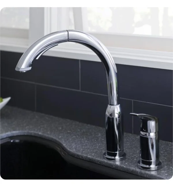 American Standard 4101.350.075 Arch Pull Out Kitchen Faucet - Stainless Steel