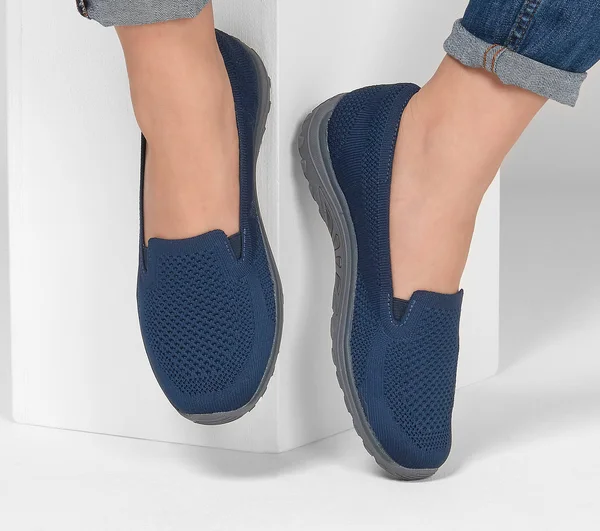Skechers Women's Relaxed Fit Reggae Fest Enjoy Slip-On, Navy