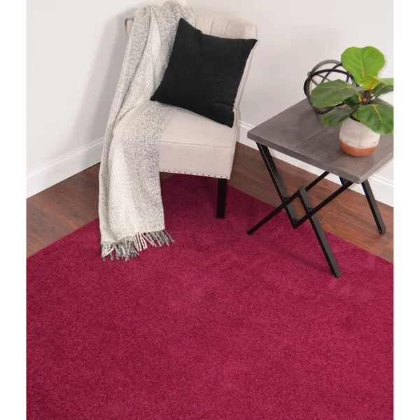 Gemstone Luxury Bound Solid Color Carpet Area Rug - 3'x12' - Hunter Green