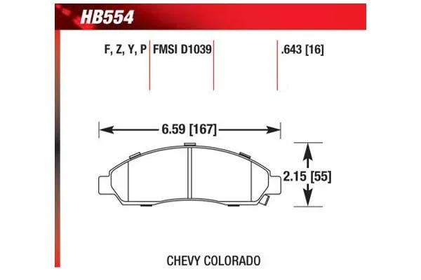 Hawk Performance LTS Brake Pads HB554Y.643