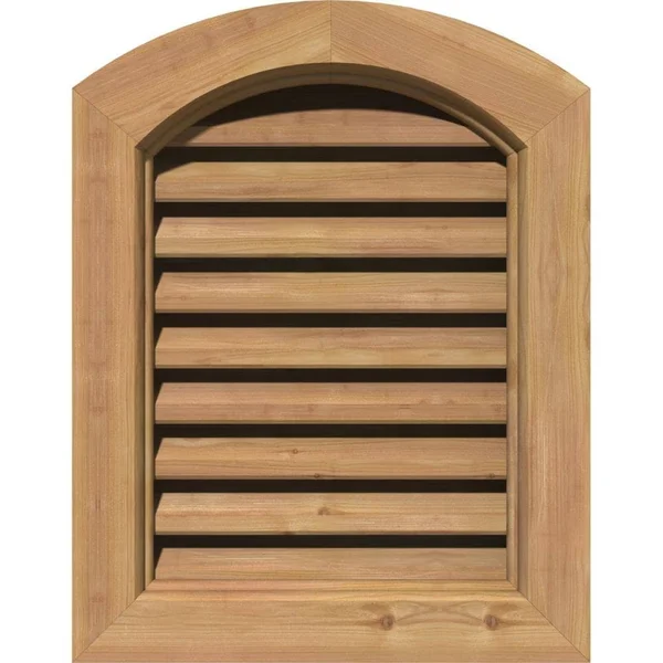 Ekena Millwork GVWAR14X1600SFUWR 14x22W x 16x22H Arch Top Gable Vent (19x22W x 21x22H Frame Size): Unfinished, Functional, Smoot