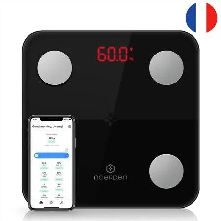 Noerden Minimi Scales for Weight Body Composition Measurements: Fat - BMI, Muscle, Bone, Hydration and More, Black