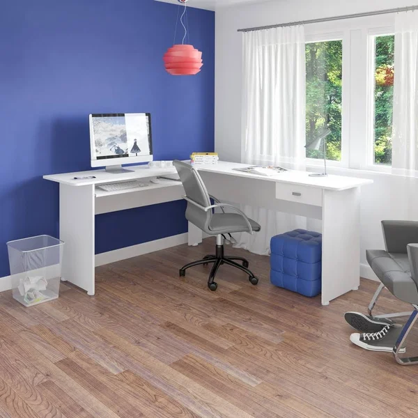 Columbia Desk White in White - Bertolini 4192