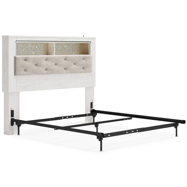 Ashley Altyra Queen Upholstered Panel Bookcase Headboard