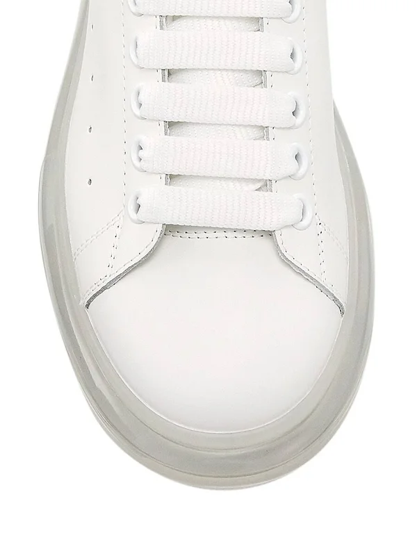 Alexander McQueen Men's Larry Fantasy Oversized Transparent-Sole Sneakers - White, Men's, 12D, Sneakers & Trainers Sneakers