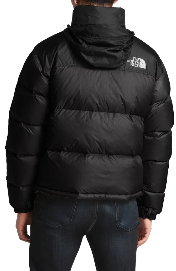The North Face Solid Nuptse Puffer Down Jacket, Black, Large
