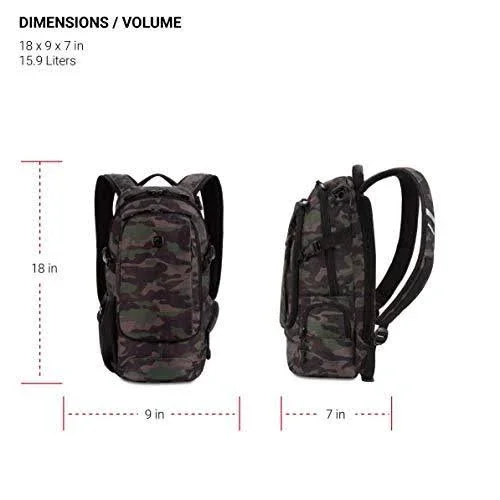 Swissgear 3598 Backpack, Narrow Daypack, Ideal for Commuting and School