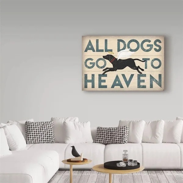Trademark Fine Art 'All Dogs Go to Heaven I' Canvas Art by Ryan Fowler, Size: 22 x 32